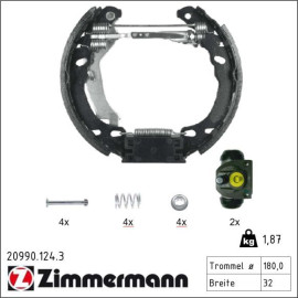 ZIMMERMANN Bremsbacken 20990.124.3