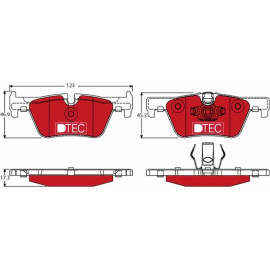 TRW Bremsbeläge Hinterachse DTEC GDB1919DTE TRW Bremsbeläge Hinterachse DTEC GDB1919DTE