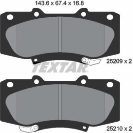 Bremsbelagsatz Toyota P. Hilux 07- 2.5D4D 4X4 2520901