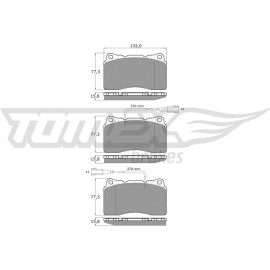 TOMEX brakes Bremsbelagsatz, Scheibenbremse TX 15-88