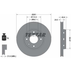 Textar Bremsscheibe 92100403 Textar Bremsscheibe 92100403