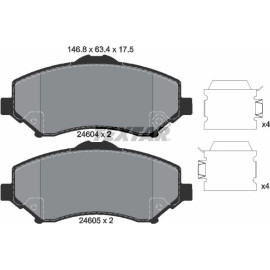 Bremsbelagsatz Jeep P. Wrangler 07-/Dodge Journey/Nitro 2460402