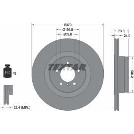 Bremsscheibe Bmw T. E65/E66 745D/760I 370Mm 92155203