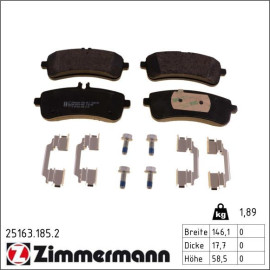 ZIMMERMANN Bremsbeläge 25163.185.2
