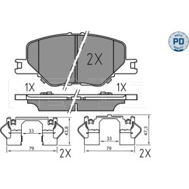 Bremsbelagsatz, Scheibenbremse 025 228 3819/PD