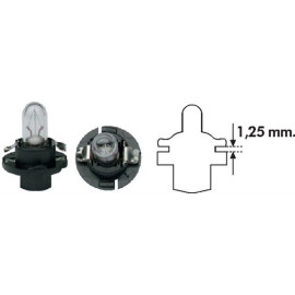 002053000000 Magneti Marelli Glühlampe 002053000000 - Bax 12V/1,2W 8,4D schwarz (mit Kunststoffsockel) 10 Stück 002053000000 Magneti Marelli Glühlampe 002053000000 - Bax 12V/1,2W 8,4D schwarz (mit Kunststoffsockel) 10 Stück