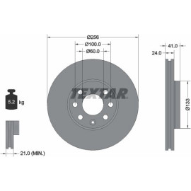 Textar Bremsscheibe 92091803 Textar Bremsscheibe 92091803