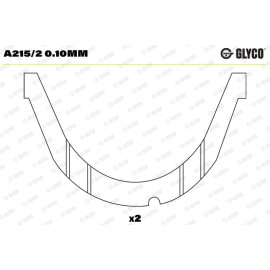 GLYCO Distanzscheibe, Kurbelwelle A215/2 0.10mm