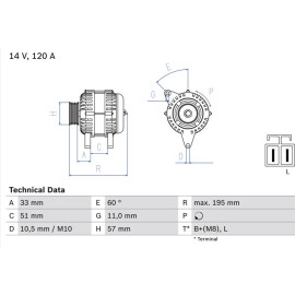 Lichtmaschine 0 986 081 060