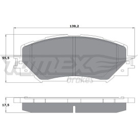 TOMEX brakes Bremsbelagsatz, Scheibenbremse TX 14-72