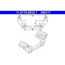 ATE Halter, Bremssattel 11.8170-0633.1 ATE Halter, Bremssattel 11.8170-0633.1