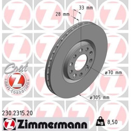 40 481 101 Bremsscheibe VA 230.2315.20