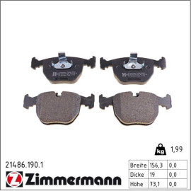 ZIMMERMANN Bremsbeläge 21486.190.1