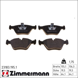 ZIMMERMANN Bremsbeläge 23183.195.1