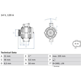 Lichtmaschine 0 986 049 010