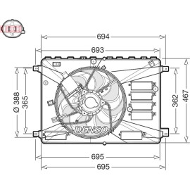 Denso Kühlerlüfter DER10010
