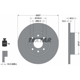 Textar Bremsscheibe 92164603 Textar Bremsscheibe 92164603