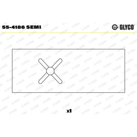 GLYCO Lagerbuchse, Pleuel 55-4186 SEMI