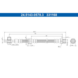 ATE Bremsschlauch 24.5143-0578.3 ATE Bremsschlauch 24.5143-0578.3