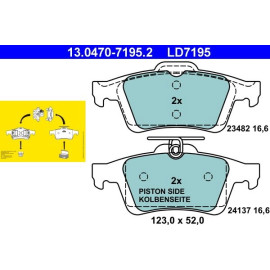 Bremsbelagsatz Ford T. C-Max/Focus/Kuga/Transit 03- Keramik 13.0470-7195.2