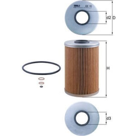 OX 41D MAHLE Ölfilter OX 41D, Filtereinsatz, Höhe 127 mm – u. a. für BMW 6er (E24), 7er (E23), 5er (E28) – OE Nummer 11421267268 - l OX 41D MAHLE Ölfilter OX 41D, Filtereinsatz, Höhe 127 mm – u. a. für BMW 6er (E24), 7er (E23), 5er (E28) – OE Nummer 11421267268 - l