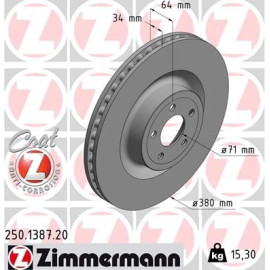 ZIMMERMANN Bremsscheibe 250.1387.20 ZIMMERMANN Bremsscheibe 250.1387.20