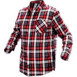 Rot-Schwarz-Weiss Kariertes Flanellhemd A, Größe L 81-540-L