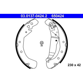 Bremsbackensatz 03.0137-0424.2