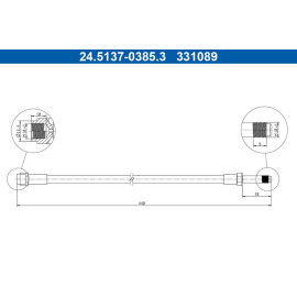 ATE Bremsschlauch 24.5137-0385.3 ATE Bremsschlauch 24.5137-0385.3