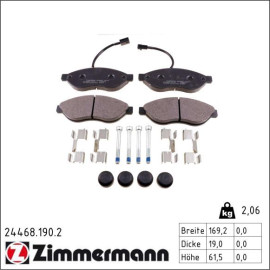 ZIMMERMANN Bremsbeläge 24468.190.2
