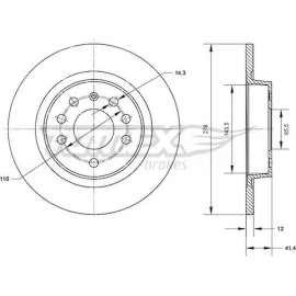 TOMEX brakes Bremsscheibe TX 70-81