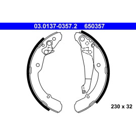 Bremsbackensatz 03.0137-0357.2