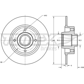 TOMEX brakes Bremsscheibe TX 72-011