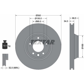 Bremsscheibe Porsche P. Cayenne/Touareg 18 Pr 92121805 Bremsscheibe Porsche P. Cayenne/Touareg 18 Pr 92121805