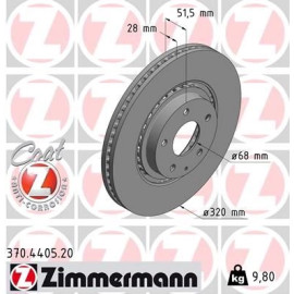 ZIMMERMANN Bremsscheibe 370.4405.20 ZIMMERMANN Bremsscheibe 370.4405.20
