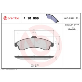 BREMBO Bremsklötze VA P 10 009