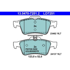 Bremsbelagsatz Renault T. Laguna 1,6-3,5 07- Keramik 13.0470-7251.2