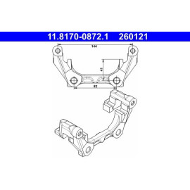 Halter, Bremssattel 11.8170-0872.1 Halter, Bremssattel 11.8170-0872.1