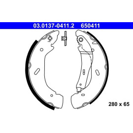 Bremsbackensatz 03.0137-0411.2