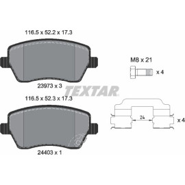 Textar Bremsbelagsatz 2397302 Textar Bremsbelagsatz 2397302