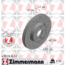 72 481 037 Sport Bremsscheibe VA Sport 470.2414.52 72 481 037 Sport Bremsscheibe VA Sport 470.2414.52