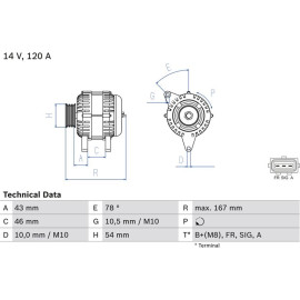 Lichtmaschine 0 986 049 171