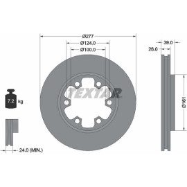 Bremsscheibe Nissan P. Terrano 96-/Maverick 92059000
