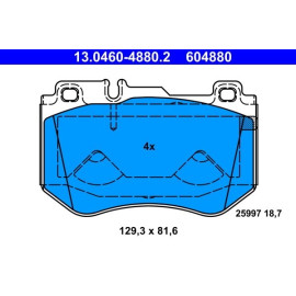 Bremsbelagsatz Db P. W205/S205/C205 Amg 13 13.0460-4880.2