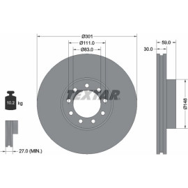 Bremsscheibe Iveco P. 06- 65C 93177603