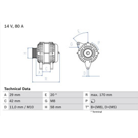 Lichtmaschine 0 986 081 000