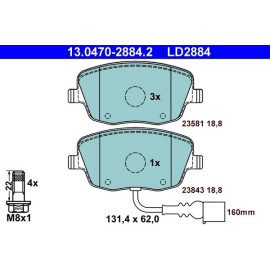 Bremsbelagsatz Skoda P. Fabia/Roomster 1.0-1.9 Tdi 99-15 Keramik 13.0470-2884.2