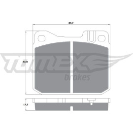 TX 10-222 TOMEX brakes Bremsbelagsatz, Scheibenbremse TX 10-222