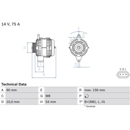 Lichtmaschine 0 986 081 950