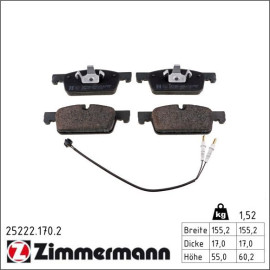 ZIMMERMANN Bremsbeläge 25222.170.2
